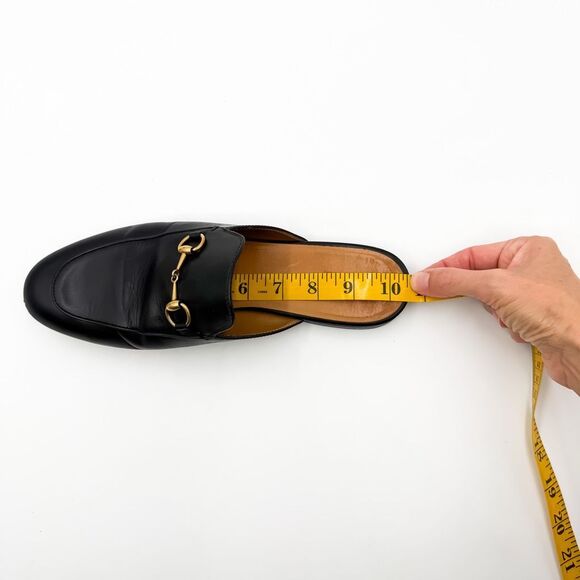 Gucci Princetown Horsebit Black Leather Loafers Mules Slip On Flats EU 40 US 10 - Picture 13 of 13